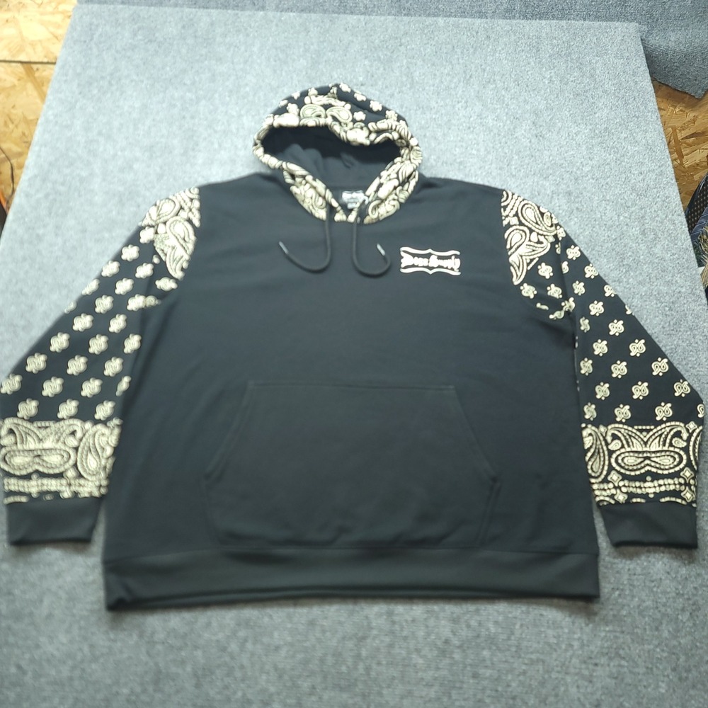 Dogg Supply by Snoop Dogg Mens 3XL Black Paisley Bandana Hoodie Sweatshirt